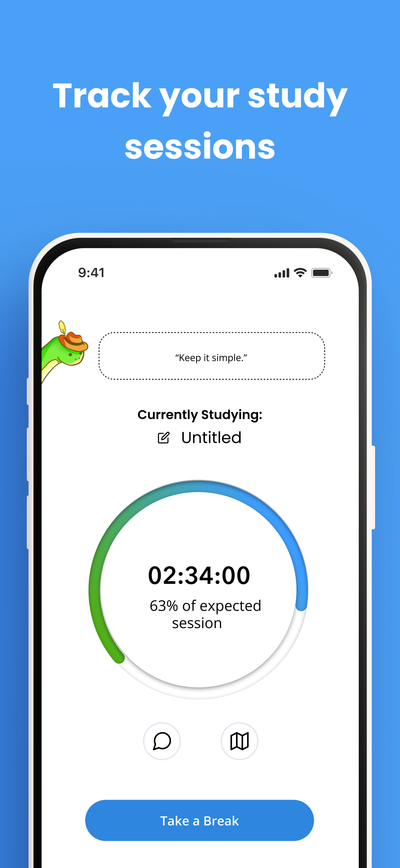 Track your study sessions