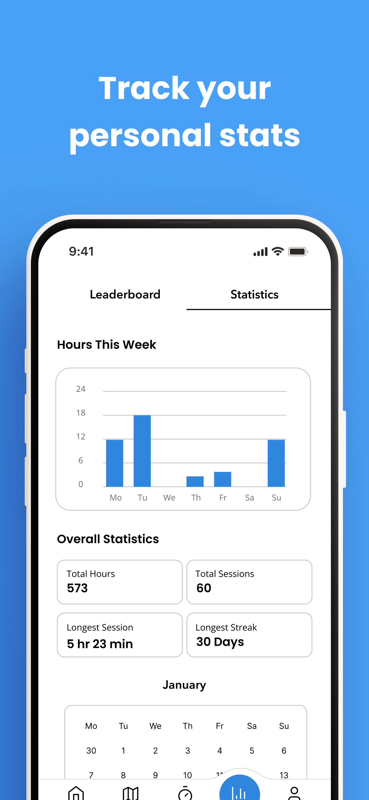 Track your personal stats